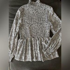 Long Sleeve Spotted Blouse